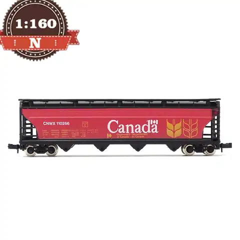Литый под давлением N масштаб 1/160 канадская железная дорога CP Rall четырехосный пассажирский поезд модель для взрослых Классическая коллекци...