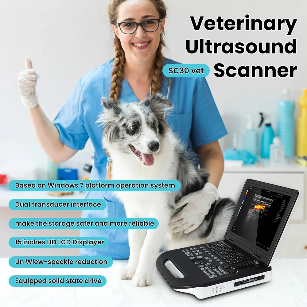 SC30 Ветеринарная цветная ветеринарная диагностическая система B-ультразвука 15