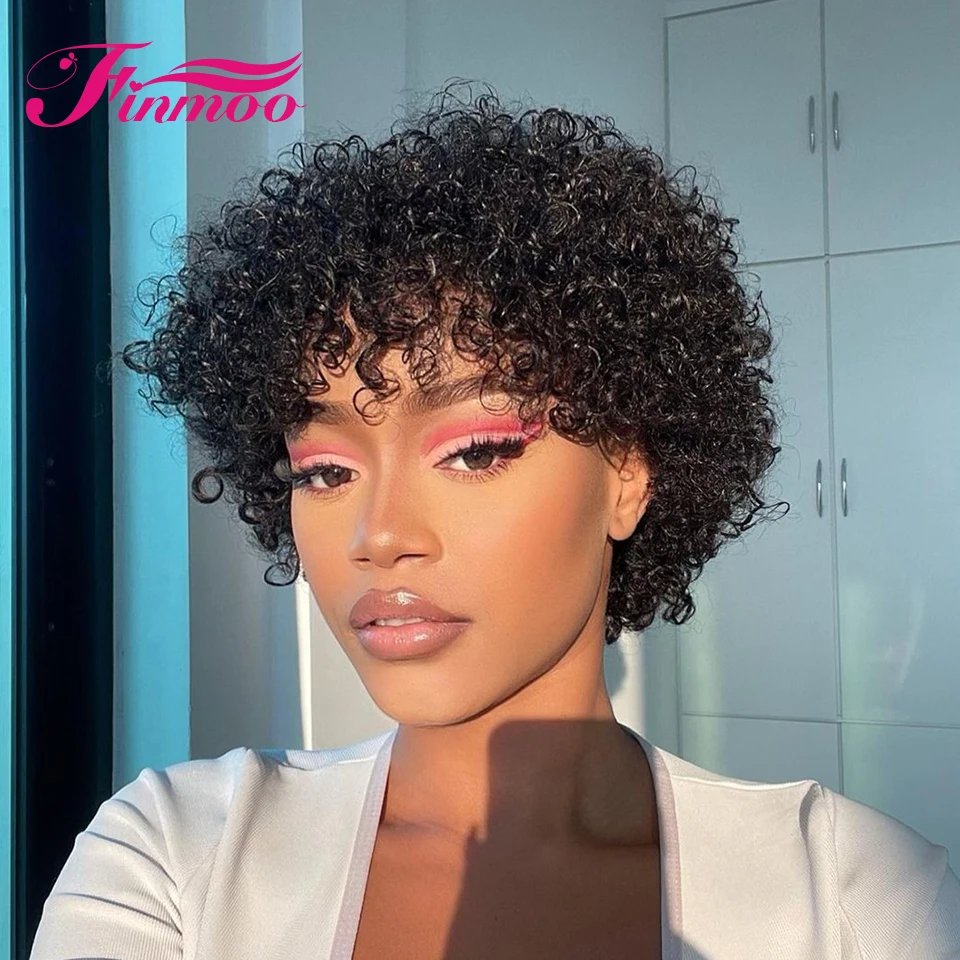 

Парик вырезанный челкой парик 1B цвет весенний завиток короткий Боб человеческие волосы парик для женщин естественный черный цвет светлые в...