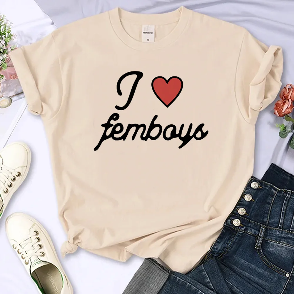 femboy t shirt women harajuku anime top girl Japanese clothes