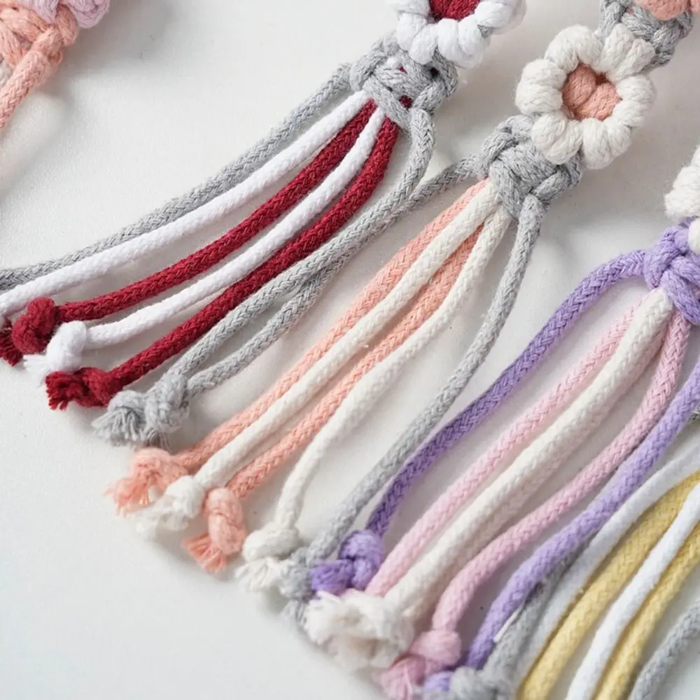 Креативные аксессуары для ключей плетеный брелок сумки очаровательный цветок