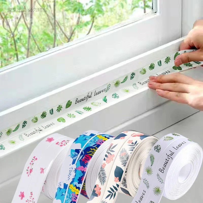 2022 Bathroom Shower Sink Bath Sealing Strip Tape White PVC Self Adhesive Waterproof Wall Sticker for Bathroom Kitchen