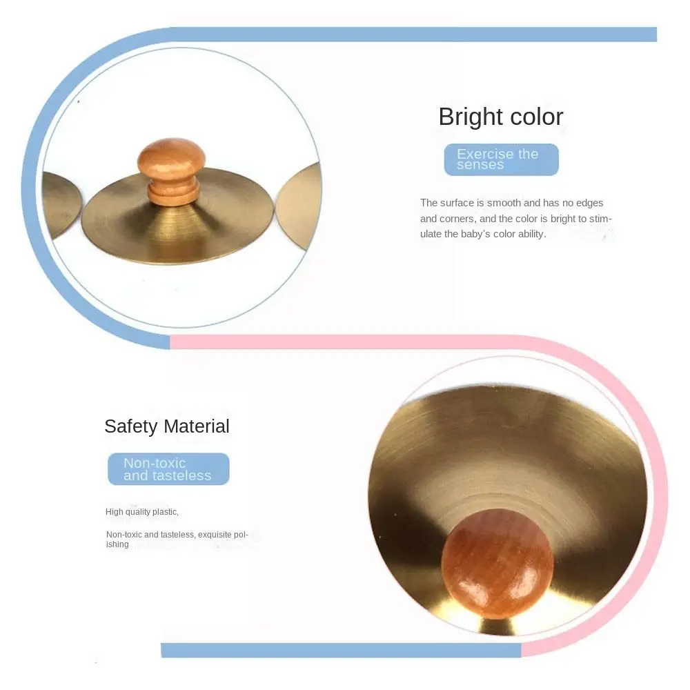 Музыкальные игрушки ручные медные тарелки ударные инструменты крепления