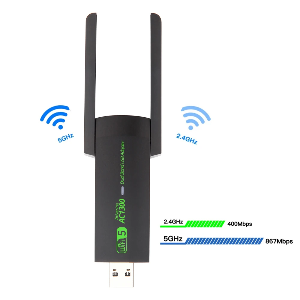 Фото Беспроводная сетевая карта USB 1300, 2,4 Мбит/с, ГГц №1