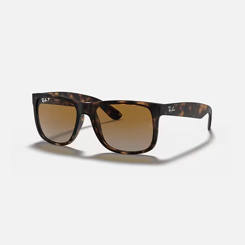 Фото Оригинальные солнцезащитные очки Rayban Classic RB4165 JUSTIN, унисекс, квадратные, винтажные, поляризованные, в коробке. №1