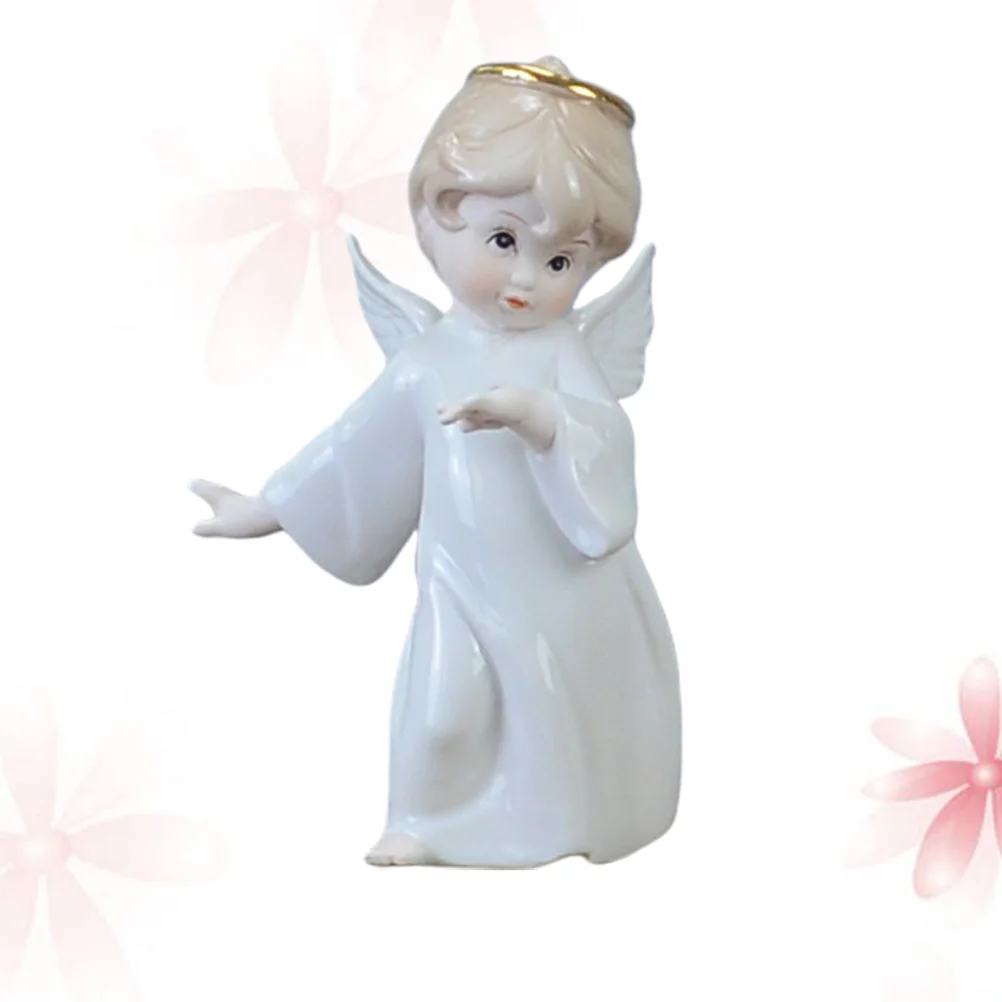 

Ceramic Figure Cupcake Topper Inspirational Figure Garden Ornament Porcelain Little Girl Figurine