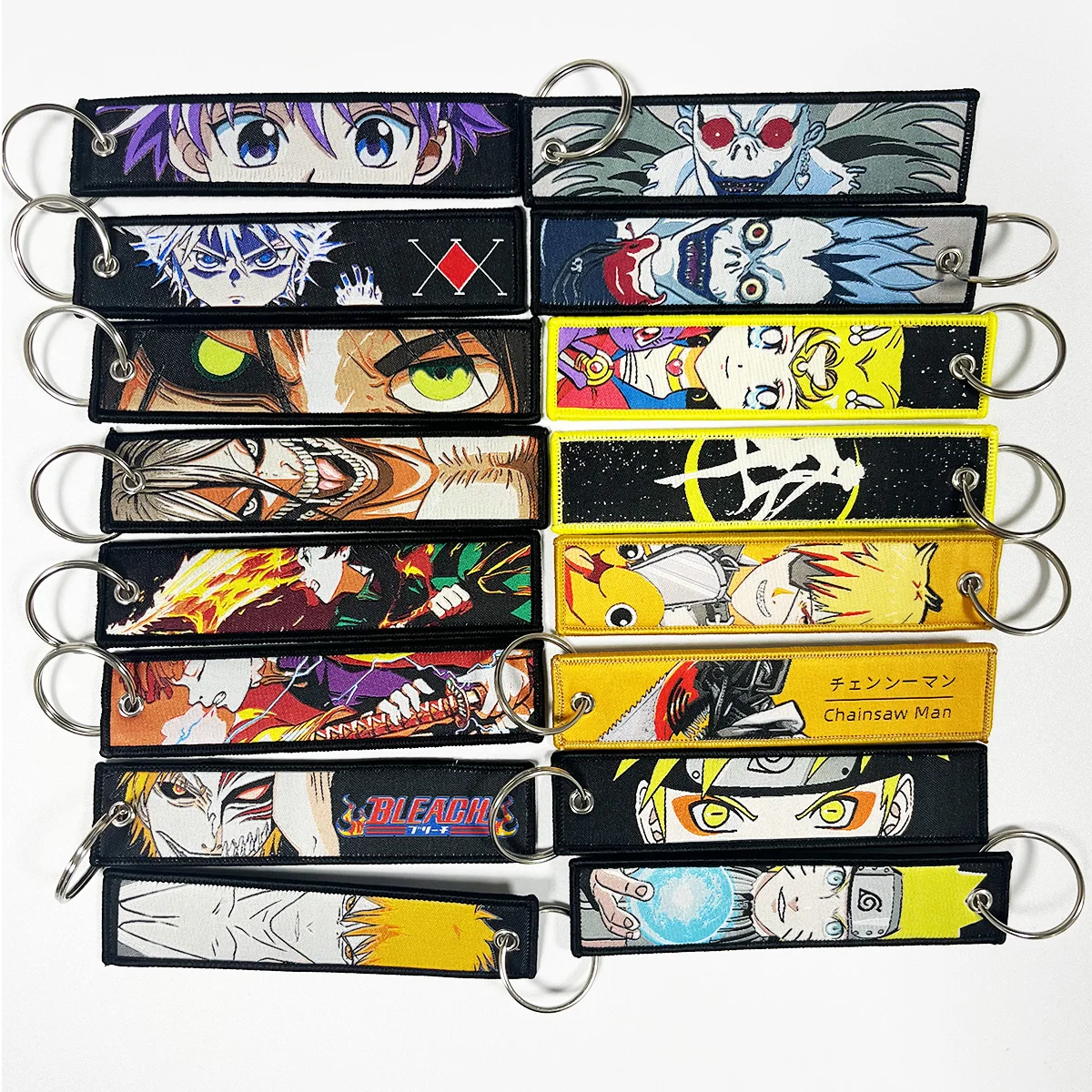 

Chainsaw Man Key Tag Keychain For Motorcycles Anime Demon Slayer Key Fobs Key Ring Chaveiro Brand Tag Kids Gifts