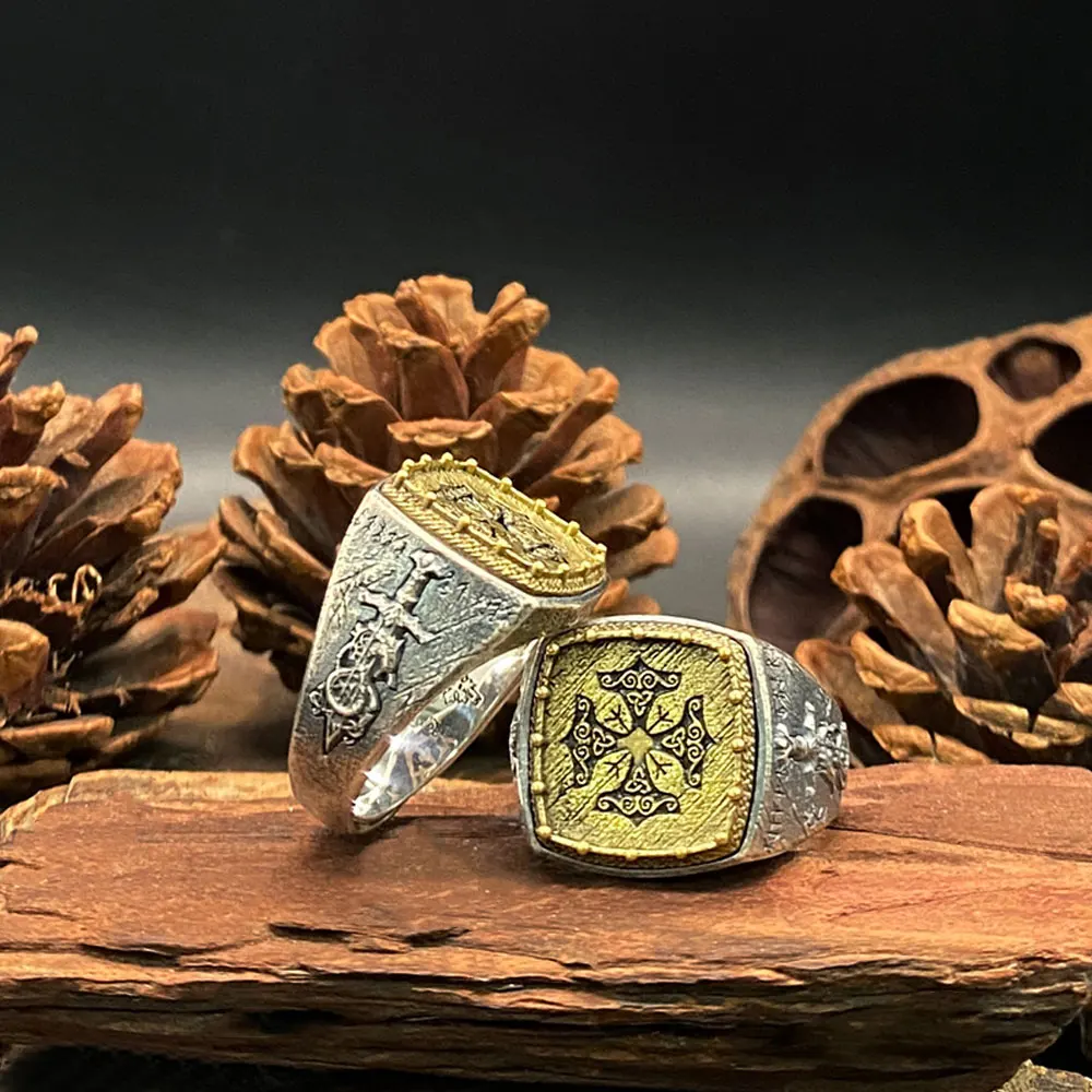 Искусственное серебро стиль викингов Hamme модель дракона винтажная