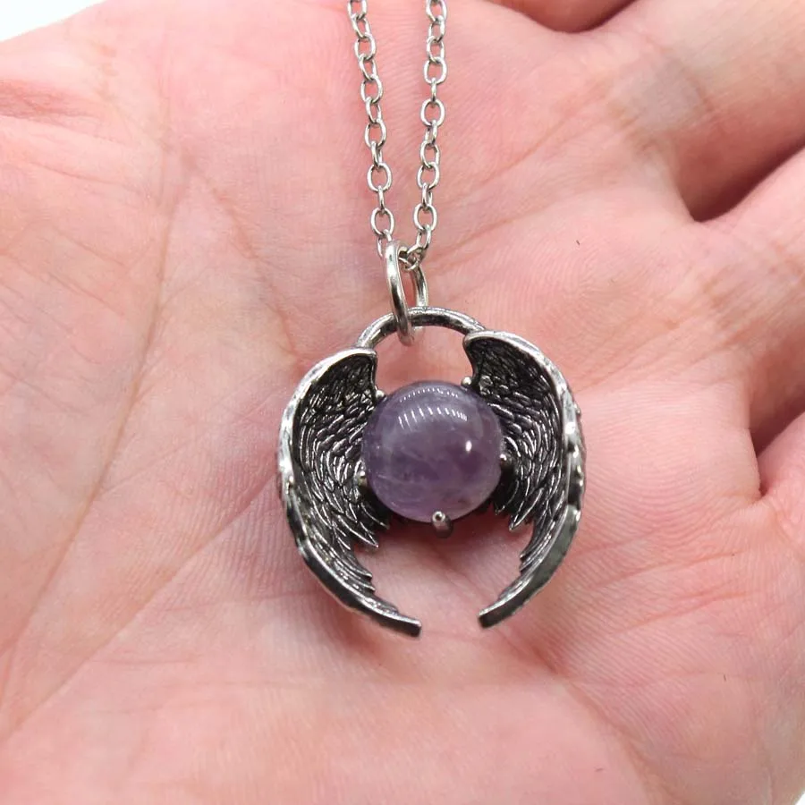 Женское ожерелье с подвеской ангельские крылья