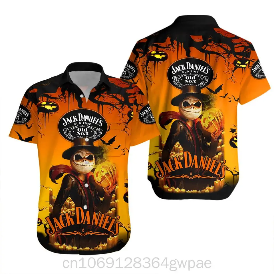 Гавайская рубашка для Хэллоуина с принтом Джека Скеллингтона Кошмар перед