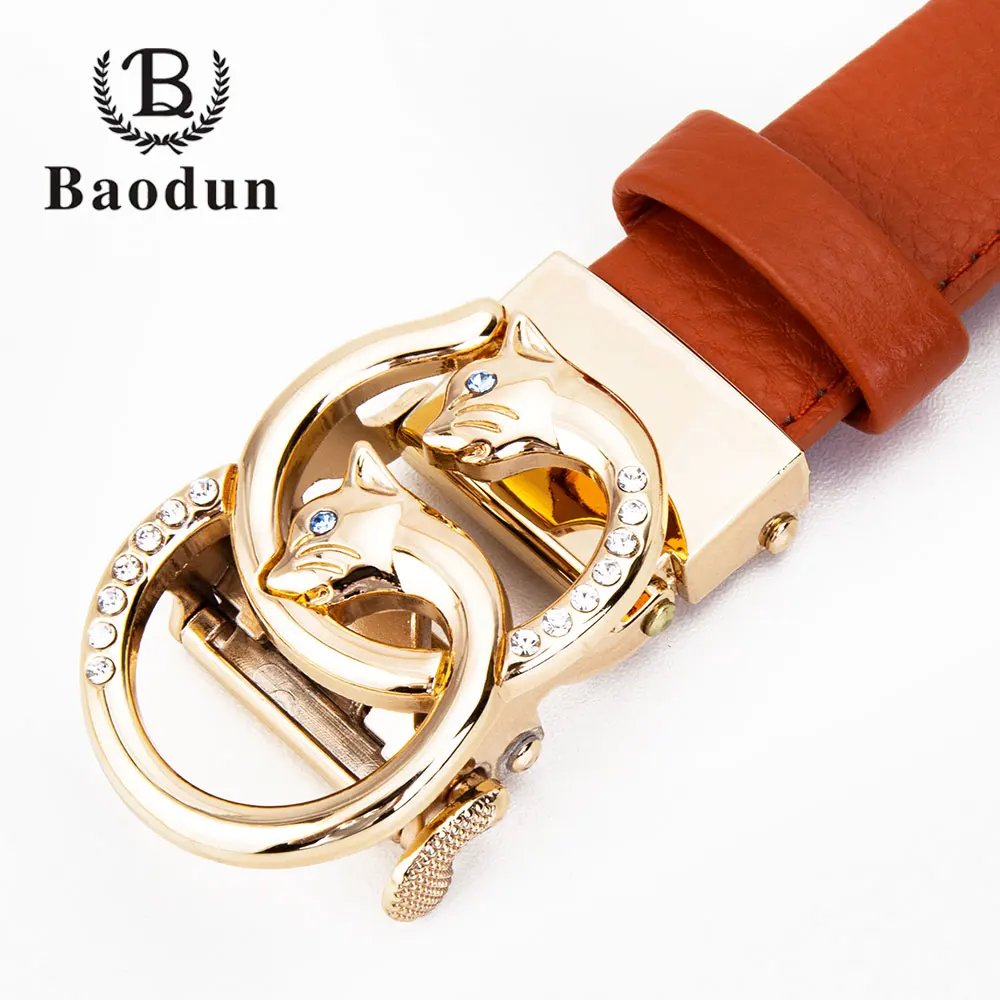 BAODUN Genuine Cowskin Leather Fashion Buckle New Luxury Designer Brand Belts Women For Jeans Dresses luxuri belt