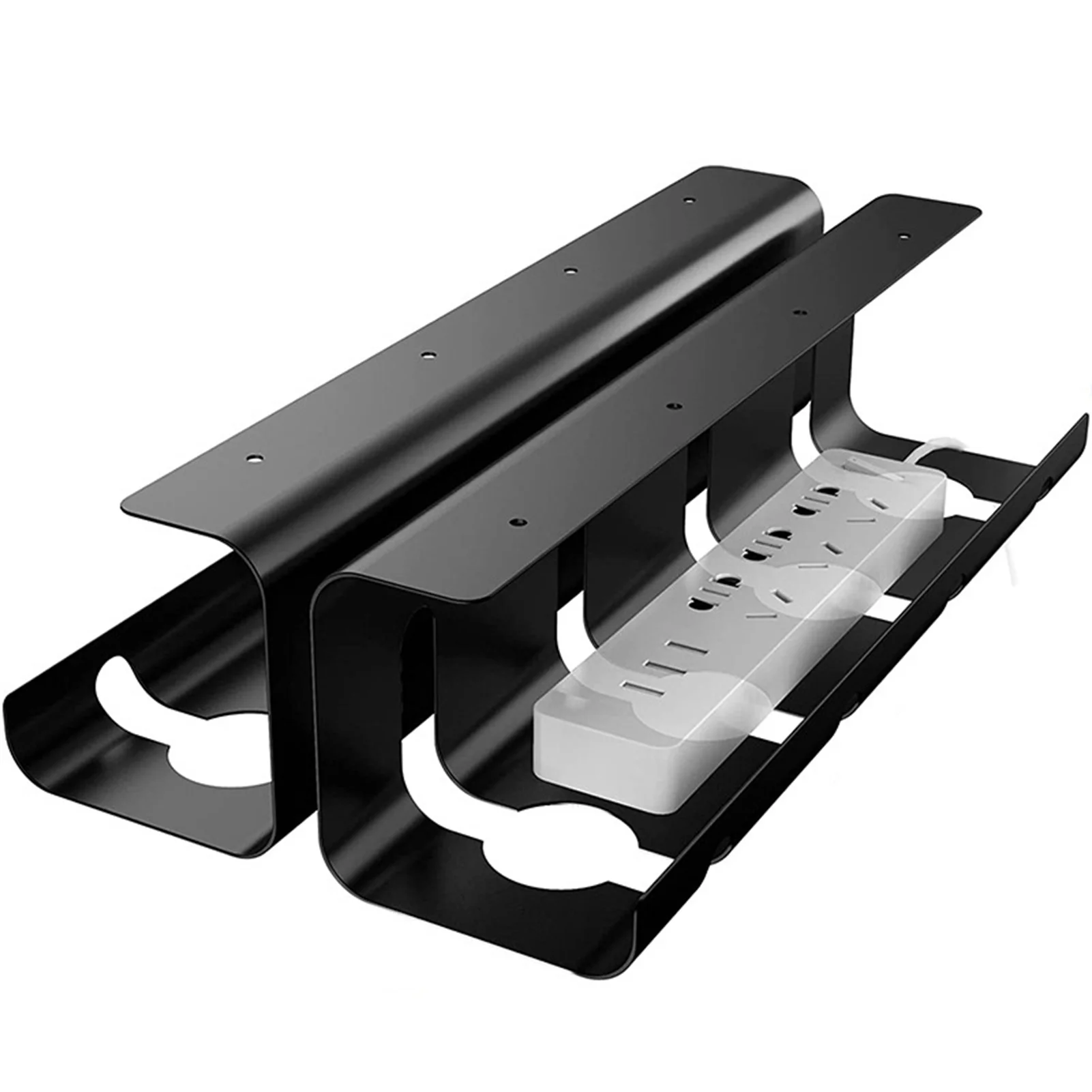 

2pcs Desk Cable Management Tray Rust-Proof Electric Cables Holding Shelf for Family Friends Neighbors Gift