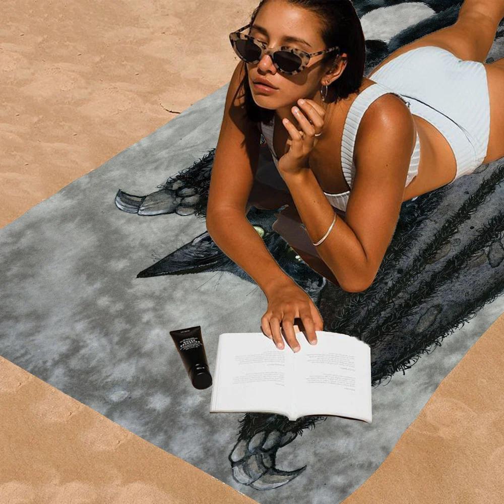 Пляжное полотенце с рисунком Мэгги ванделле Мультяшные милые летние детские