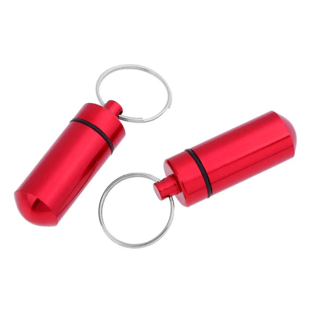 2-4 упаковки 2 шт. водонепроницаемый алюминиевый контейнер для таблеток