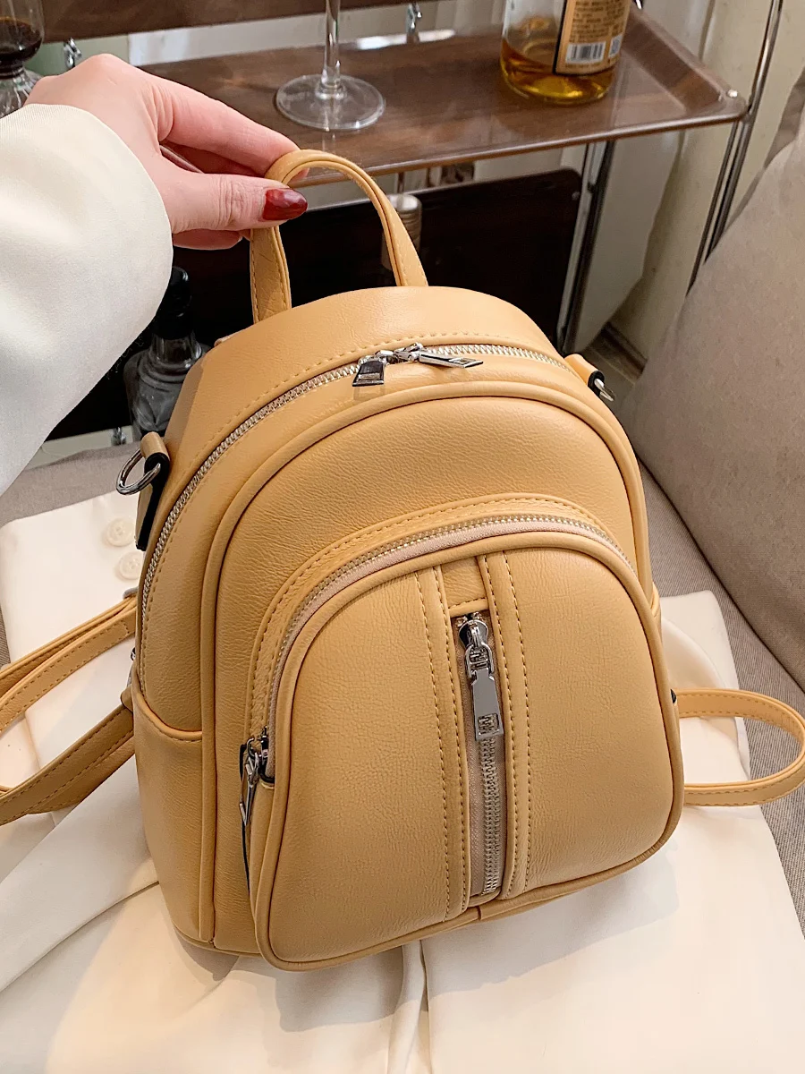 На плечо для женщин 2024 новая модная и элитная мода женский мини-рюкзак на одно