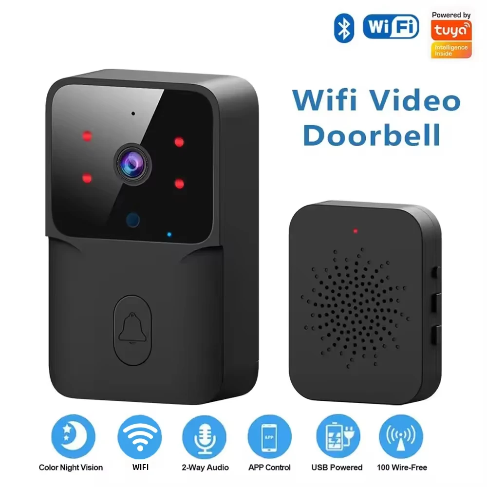 Фото Беспроводной дверной звонок с поддержкой Wi-Fi и Alexa Google №1