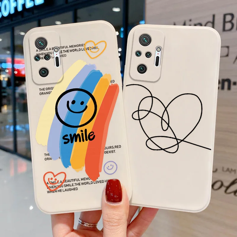 

Funda for Redmi Note 11 Case Smiley Cover Redmi 10 9 9T 9A 11S 10S 9S 8 7 Coque for Xiaomi Mi 11T 12 Poco X3 Pro F3 M4 M3 Cases