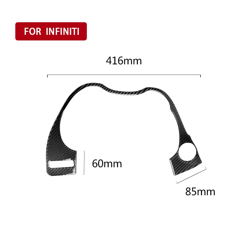 

Panel Frame Cover Dashboard Trim Car Interior Accessories Panel Cover Stickers Black For Infiniti Q50 Q60 Durable