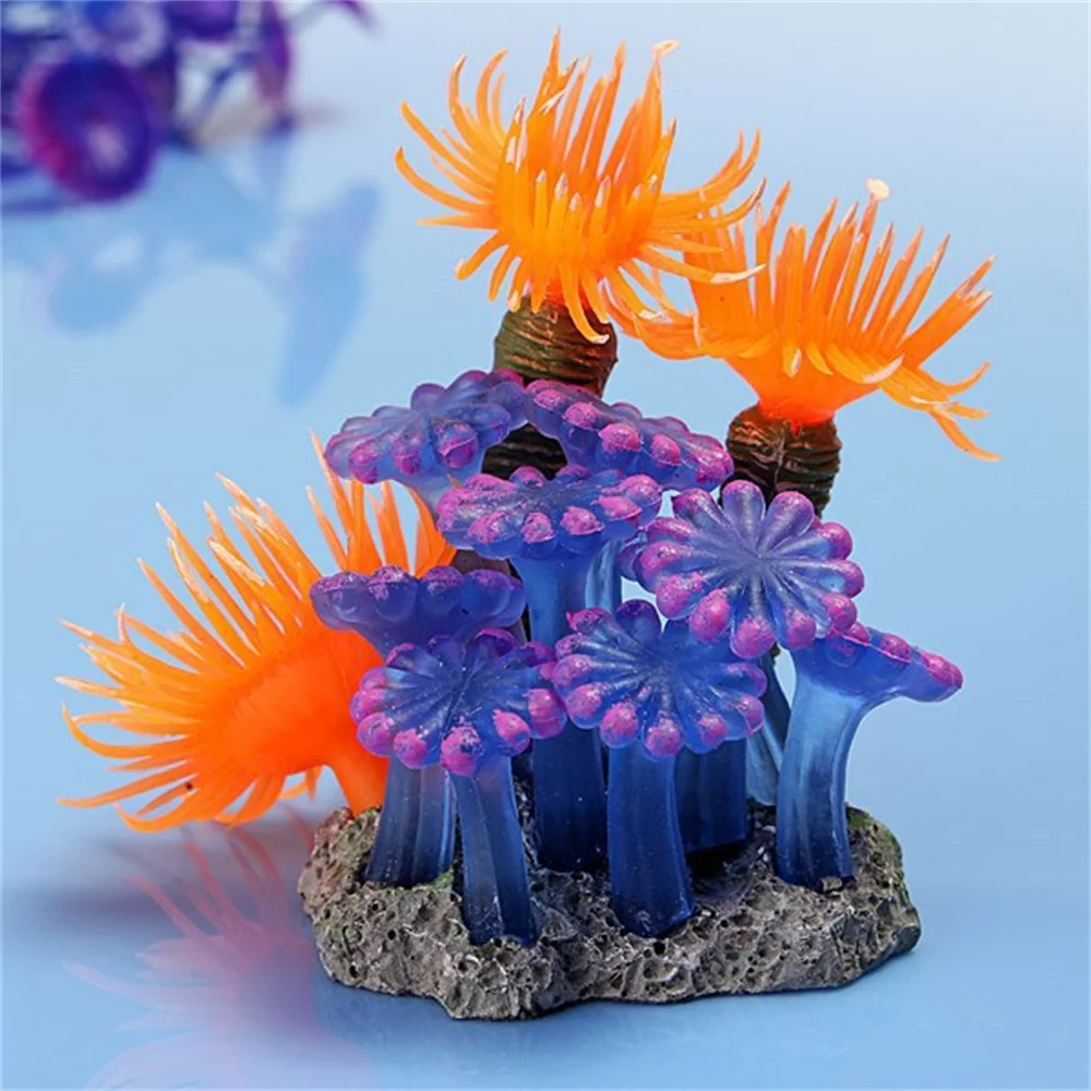 

Aquarium Simulation Silicone Coral Artificial Aquatic Plant Decor Fish Tank Ornaments Underwater Landscaping Aquarium Decoration