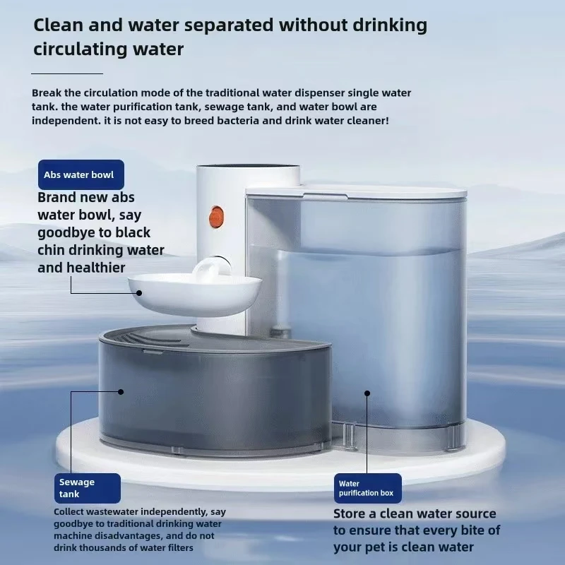 Диспенсер для кошек фонтан воды подвижная вода отключенная автоматическая