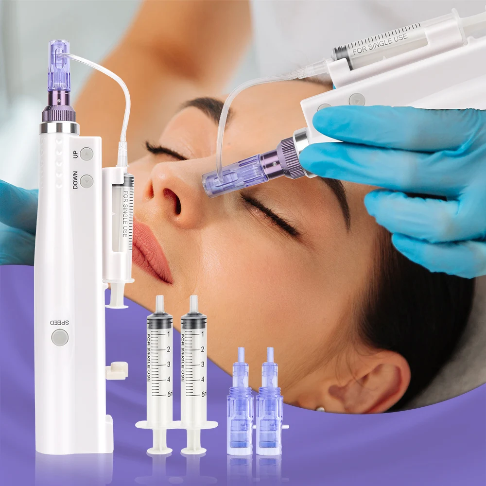 

Hydra Injector Derma Pen Nano Water Mesotherapy Microneedle Dr Pen Mesogun Needles Injection Dermapen Facial Treatment Machine