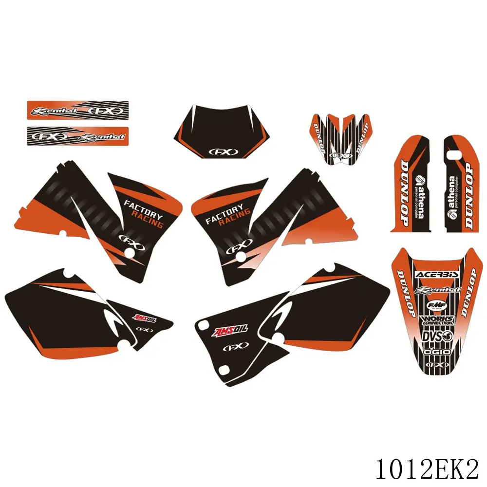 

Full Graphics Decals Stickers Motorcycle Background For KTM EXC 125 200 250 300 380 400 520 1998 1999 2000 2003