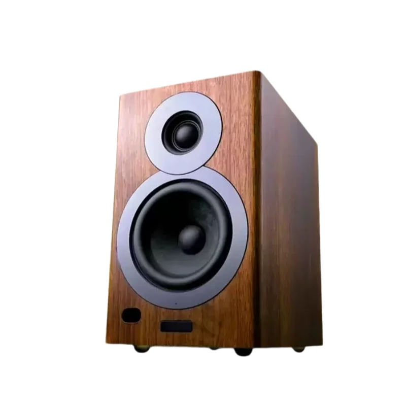 Фото Акустические системы AQ-01 SX-4 HiFi для полок - 4-дюймовые деревянные мониторные колонки с Bluetooth 5.0 и мощным усилителем для ТВ/ПК/игр №1