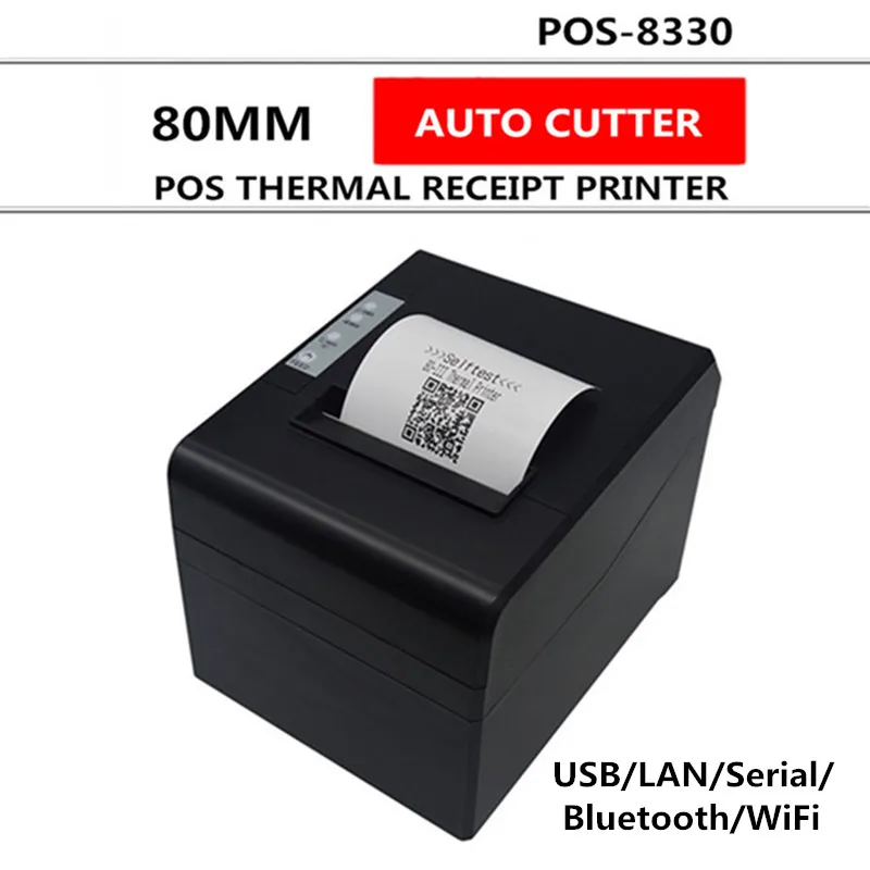 

ZJ-8330 Shopping Mall Retail Catering Warehouse 80mm Thermal Receipt Printer Automatic Paper Cutting Suitable For Windows