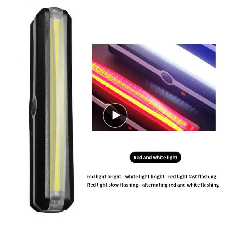 

26 Highlight Chips Mtb Tail Light Usb Charging Warning Rear Lights Wide Range Of Applications Cob Led Integration Led Tail Light