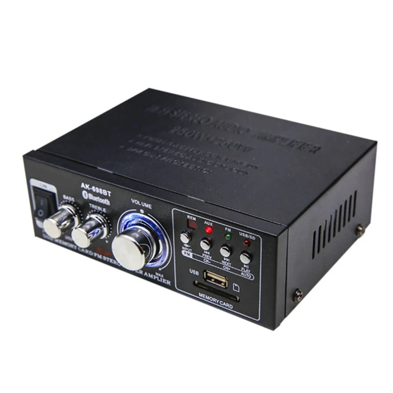

220V High-Power Bluetooth Power Amplifier Home Audio Speaker Power Amplifier Constant Resistance Power Amplifier-US Plug