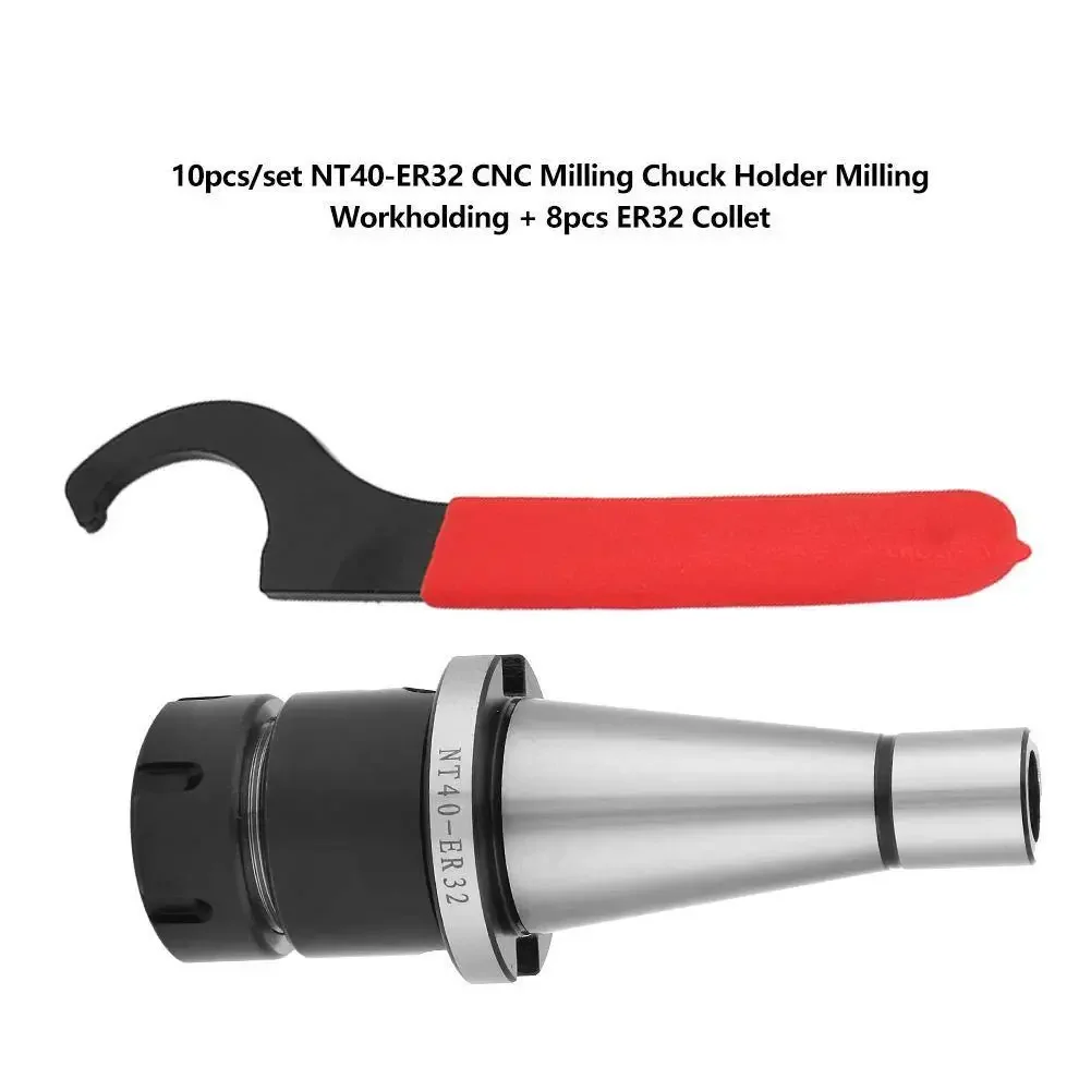 1 компл. NT40-ER32 держатель цангового патрона + 8 шт. цанга ER32 ключ для фрезерного с ЧПУ