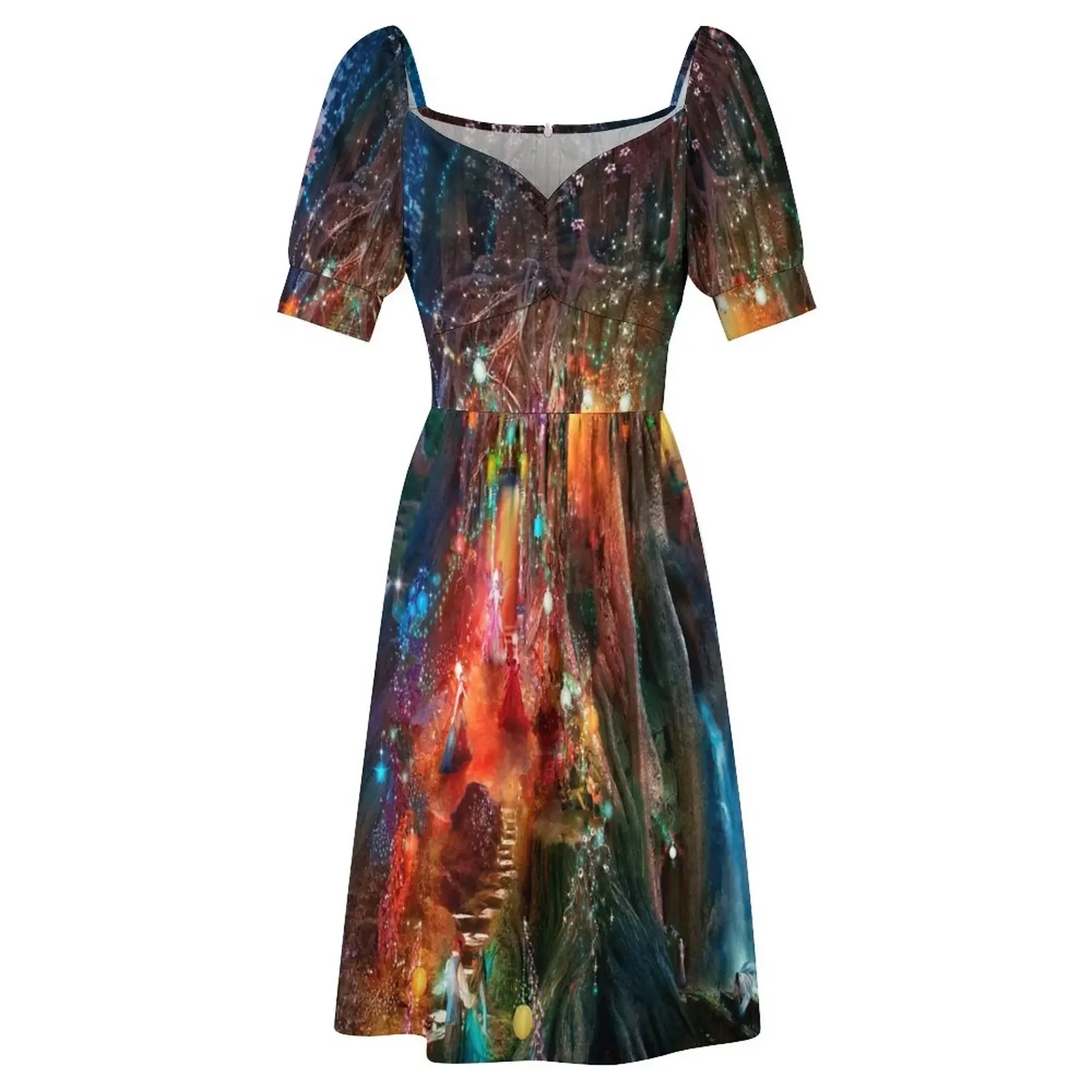 Платье Foxglove Ball с короткими рукавами Длинное женское летнее платье