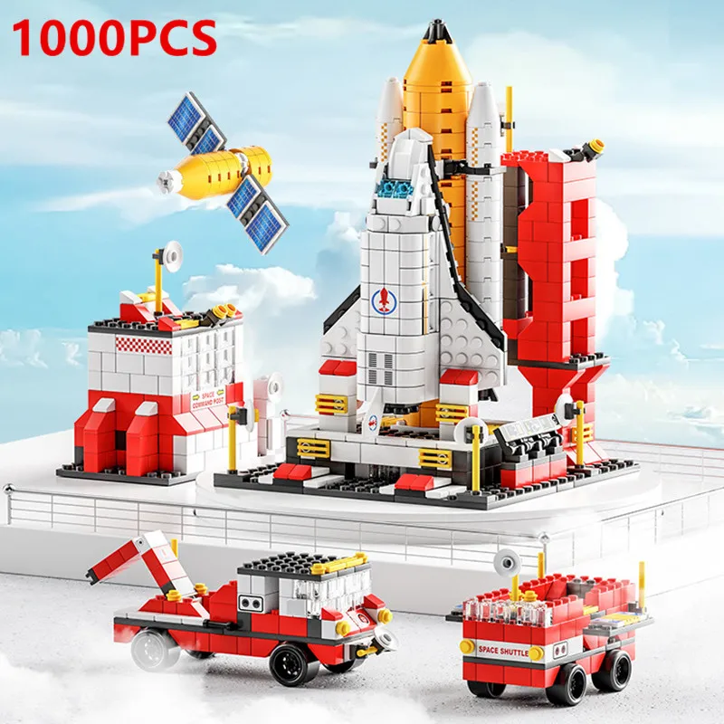 

1000PCS Aviation Spaceport Model Shuttle Space Rocket Launch Center Building Blocks Construction Spaceship Bricks Creative Toys