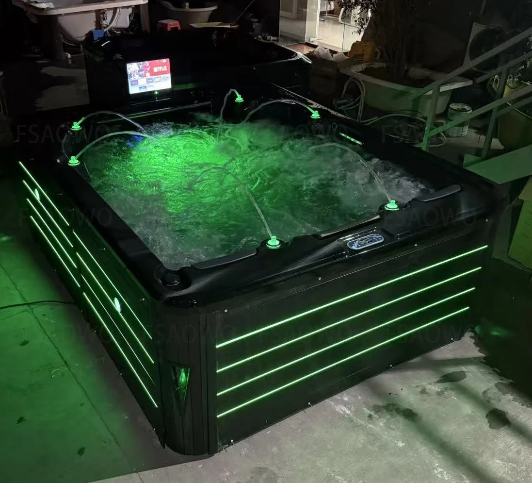 Фото Aristech Spa Сборный Спа-бассейн для улицы, джакузи на 10 человек для сада и двора с цветной светодиодной подсветкой и системой Balboa №5