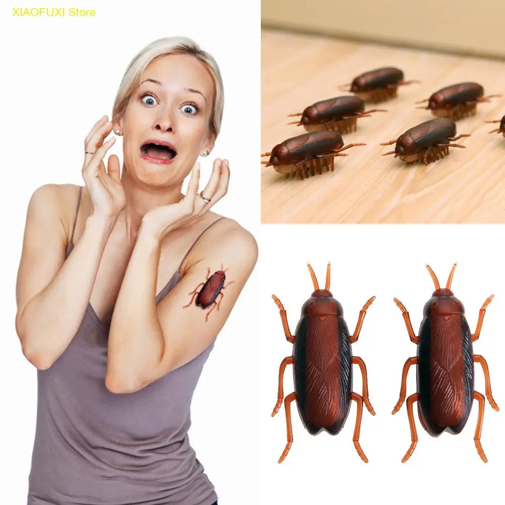 

1Pcs Horrible Pets Move Cockroach Electricity Fake Cockroach Toy Insects Prank Joke Scary Trick Bugs For Halloween