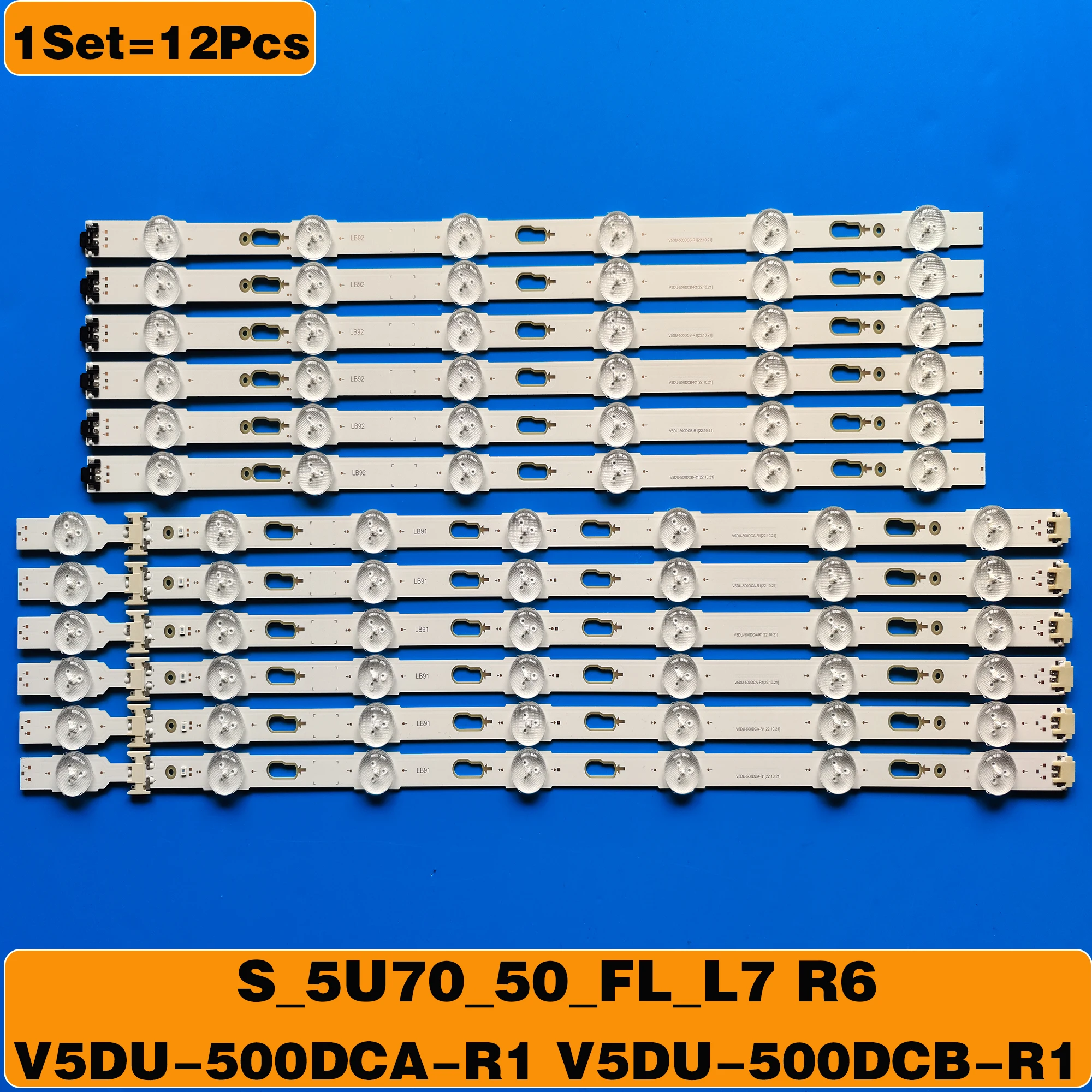 12шт светодиодная лента подсветки для Samsung UE50JU6400U UE50JU6500 UE50JU6400 UN50JU6500 V5DU-500DCA-R1 500DCB BN96-34795A BN96-34796A