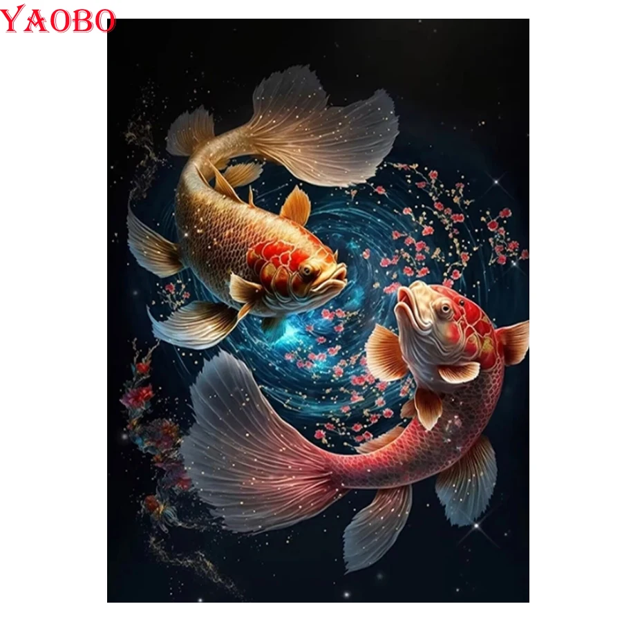 

Koi Fish Lotus Pond Diamond Painting Full Square Drill DIY Diamond Embroidery Sale Rhinestones Picture Diamond Mosaic Home Decor