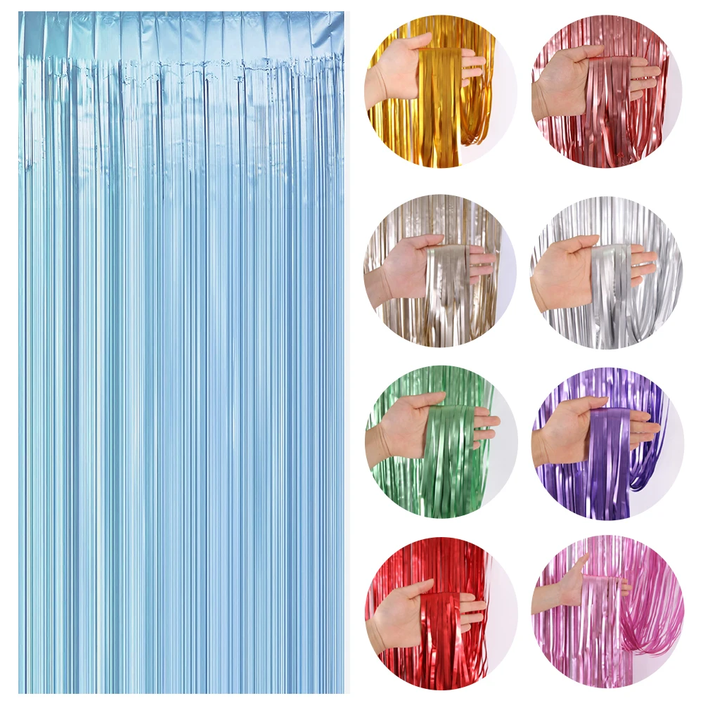 1 x 2 m quadratischer Glitzer-Vorhang-Hintergrund, Gold, Silber, Rosa, Schimmer, Wanddekoration, Geburtstag, Hochzeit, Babyparty, Party, Fotohintergrund – Detail 3