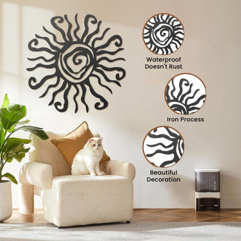 Металлическая настенная скульптура с защитой от ржавчины 18 дюймов идеально