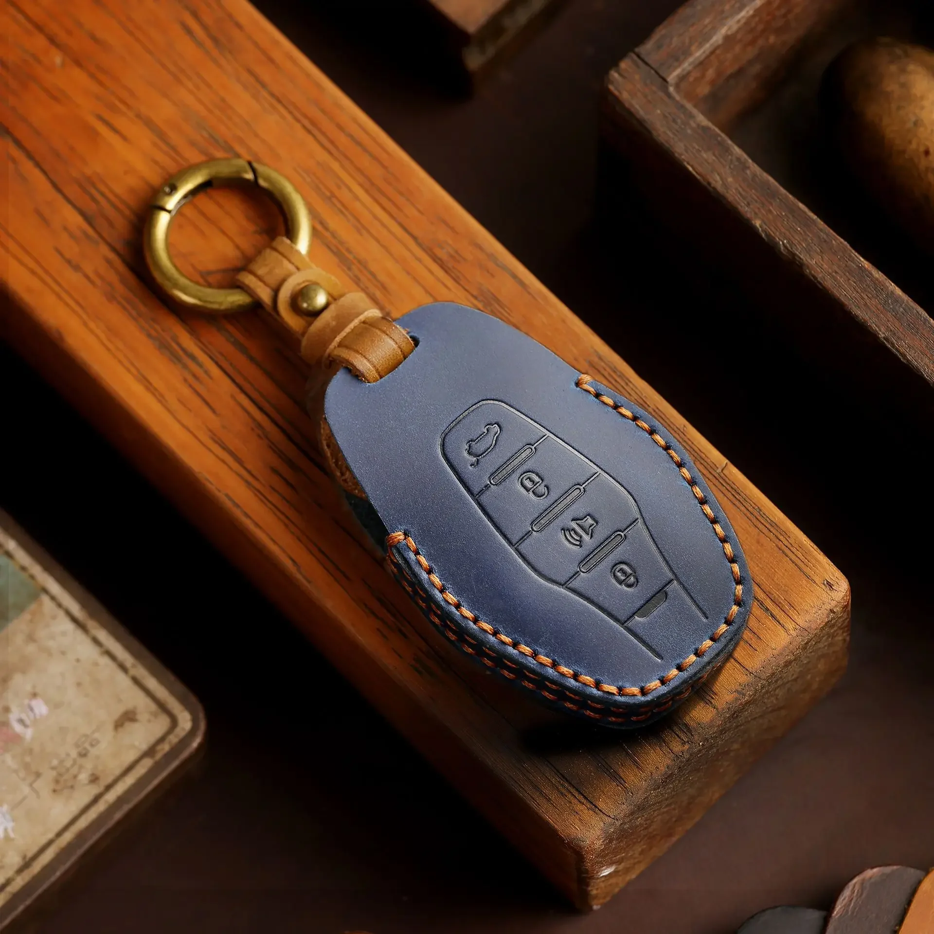 Кожаный защитный чехол для автомобильного ключа ФОБ Chery JETOUR X70 X70plus X70m X90plus X95pro