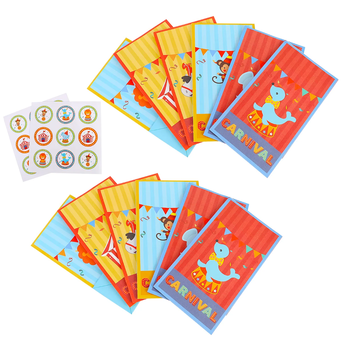 

Gift Bag Bags Paper Party Candy Circus Pouch Treat Themed Carnival Packing Themestickers Colorful Birthday Wrapping Decoration