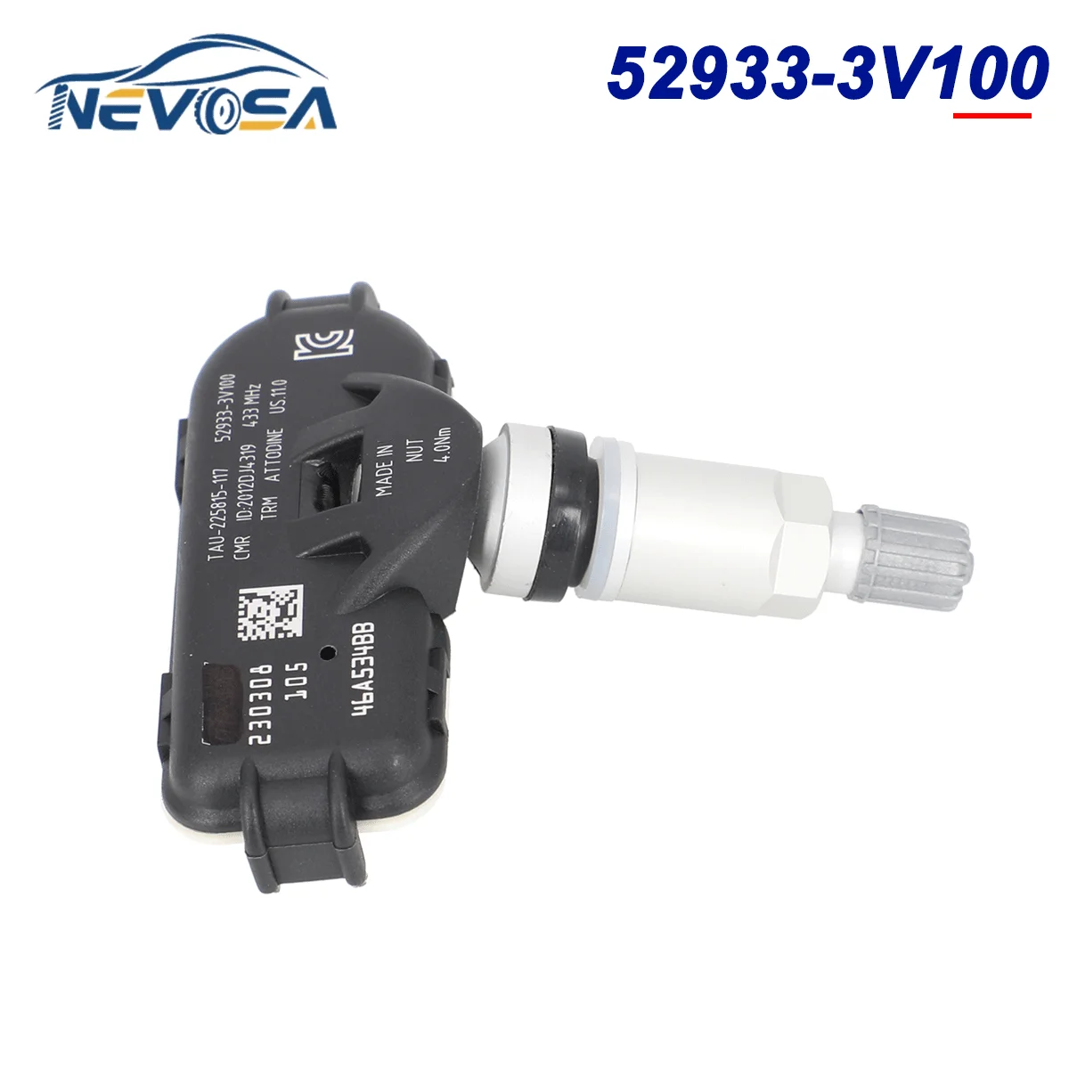 Фото NEVOSA 52933-3V100 Датчик давления в шинах для Hyundai Grandeur Azera i40 2011, оптовая продажа, датчик TPMS 433 МГц, 1/4 шт. 529333V100 №5