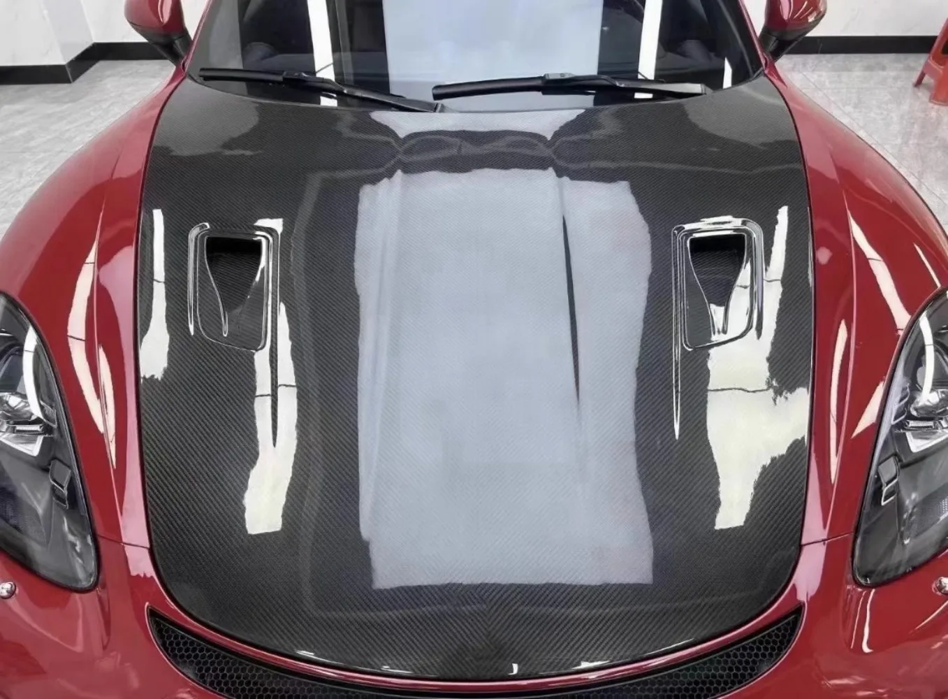 Крышка капота двигателя из углеродного волокна в сборе для Porsche 911 991 997