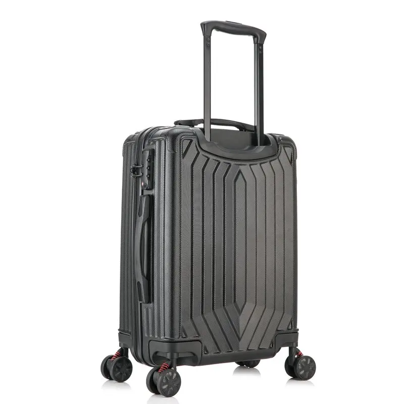 STRATOS lightweight hardside spinner 20 inch carry-on Black