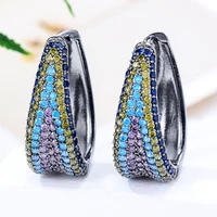 soramoore new 2 colors luxury new original earrings high quality cubic zirconia european wedding party show best gift jewelry