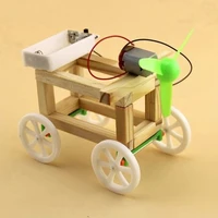 physics teaching small white wheel wooden strip windmill maker education kit parent child toy handmade model making creative diy