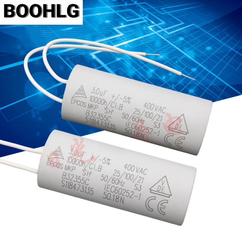 1 шт. пусковой конденсатор для двигателя 3uF 400VAC EPCOS B32355C