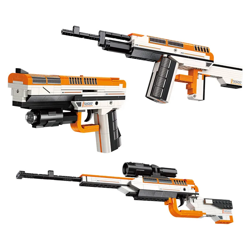 

ENLIGHT building block gun can fire, transform, eat chicken, assemble children's toys, boy gifts, tactical weapons