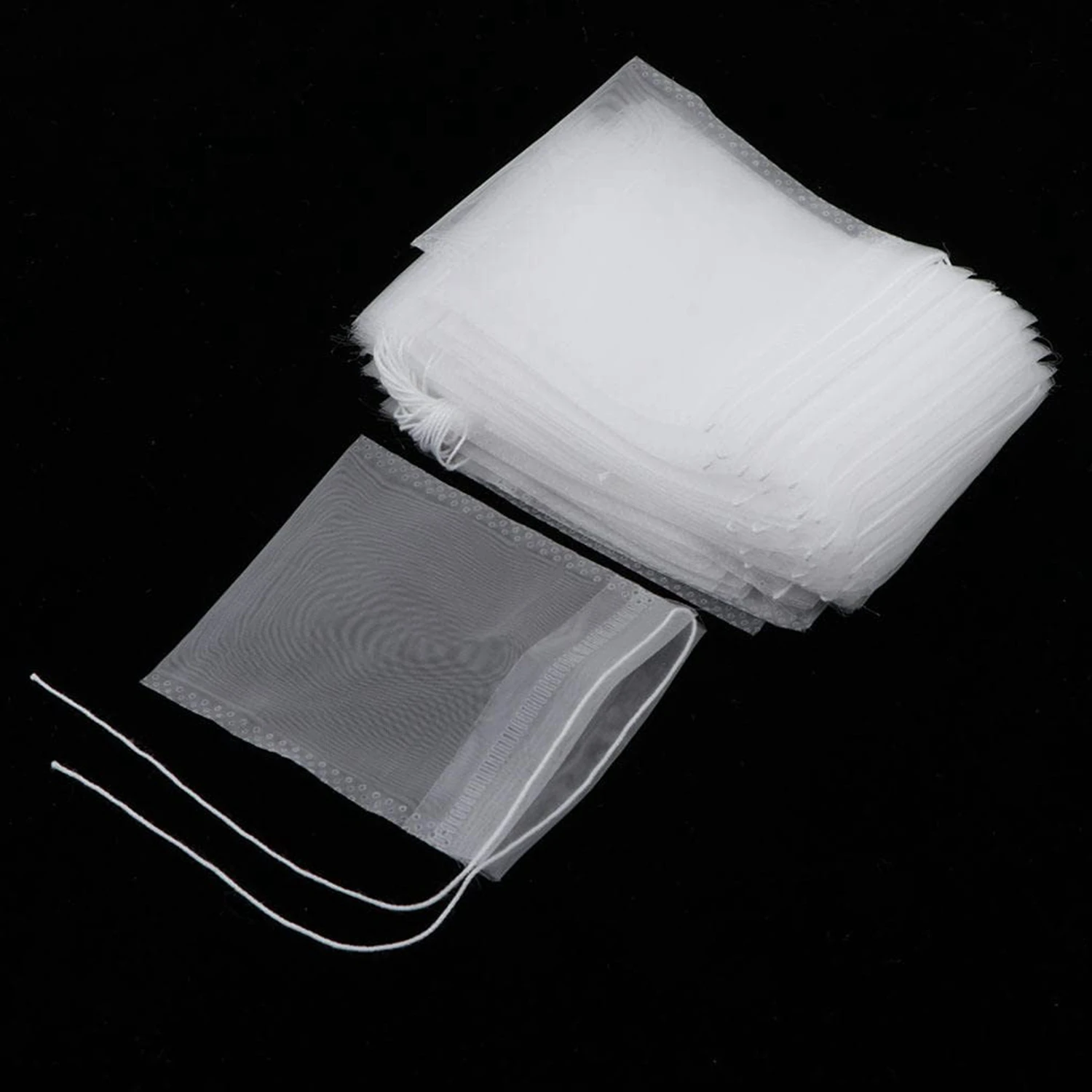 50/100 Pcs Transparent Disposable Tea Bags Filter Bags for Tea Infuser with String Heal Seal Food Grade Nylon Spice Teabags