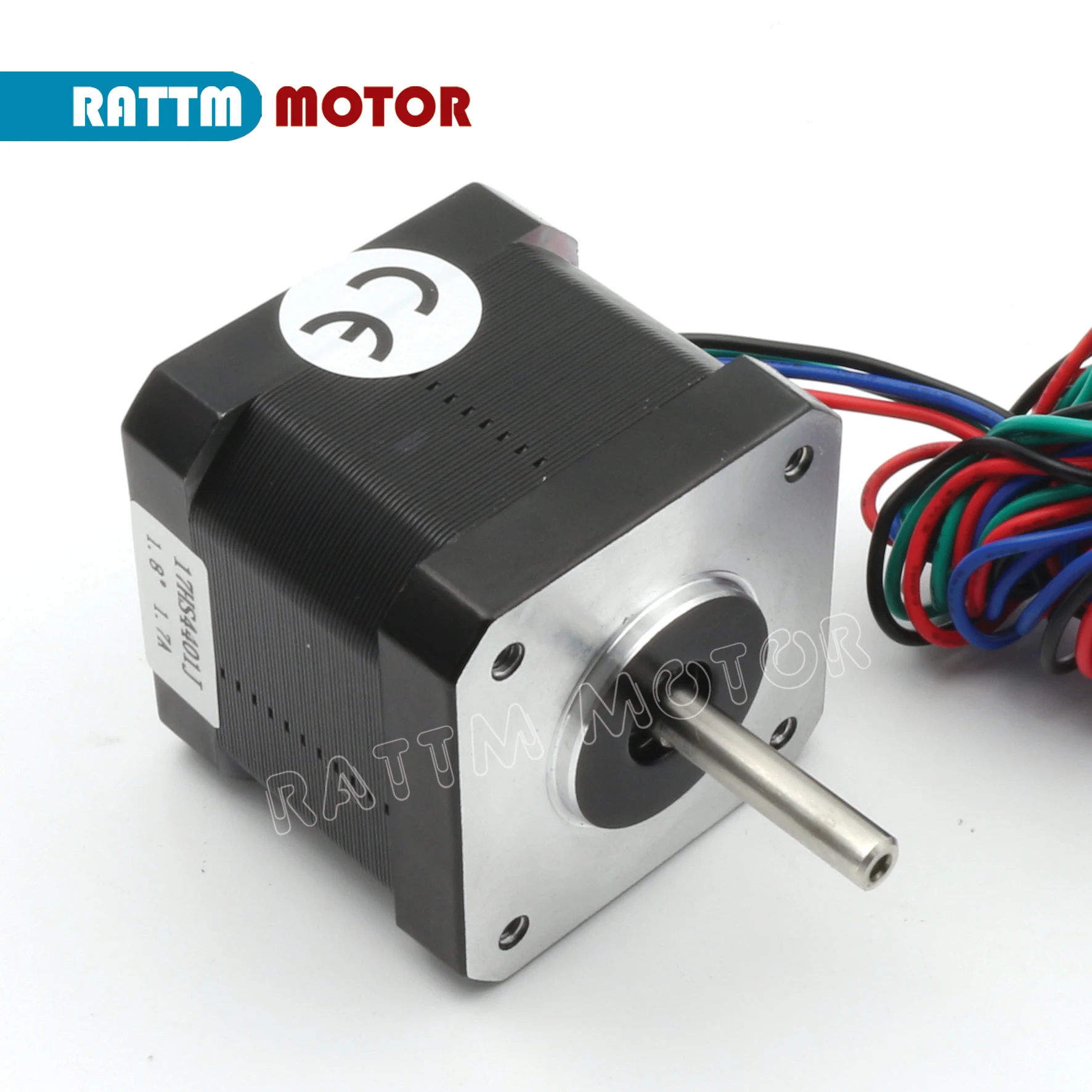 Шаговый электродвигатель 17HS4401J Nema17 1 7a/40 мм/78oz-in для ЧПУ 3D-принтера с проводным